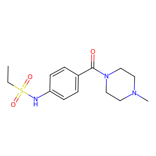 N-[4-(4-methylpiperazine-1-carbonyl)phenyl]ethanesulfonamide structure