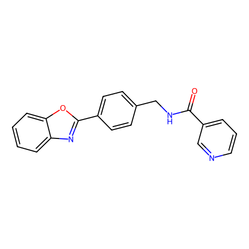 N-[4-(1,3-benzoxazol-2-yl)benzyl]pyridine-3-carboxamide structure