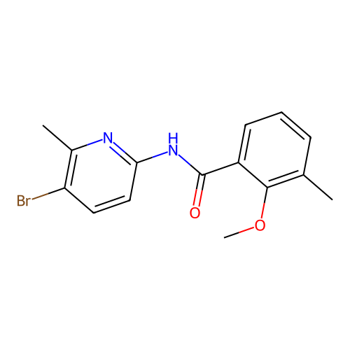 N-(5-bromo-6-methylpyridin-2-yl)-2-methoxy-3-methylbenzamide structure