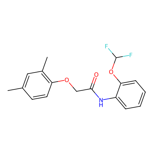 N-[2-(difluoromethoxy)phenyl]-2-(2,4-dimethylphenoxy)acetamide structure