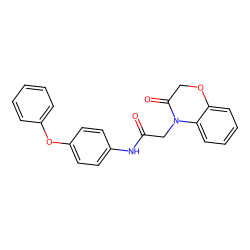 2-(3-oxo-1,4-benzoxazin-4-yl)-N-(4-phenoxyphenyl)acetamide structure