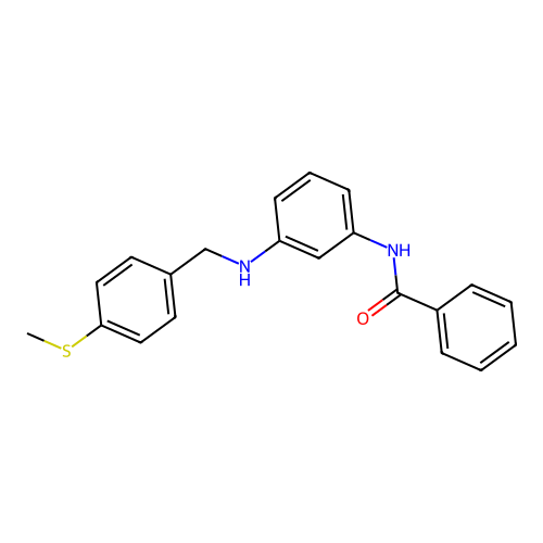 N-(3-{[4-(methylsulfanyl)benzyl]amino}phenyl)benzamide structure