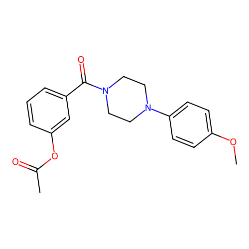 [3-[4-(4-Methoxyphenyl)piperazine-1-carbonyl]phenyl] acetate structure