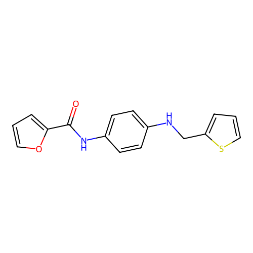 N-[4-(thiophen-2-ylmethylamino)phenyl]furan-2-carboxamide structure