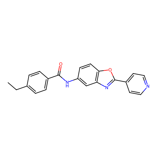 4-ethyl-N-(2-pyridin-4-yl-1,3-benzoxazol-5-yl)benzamide structure