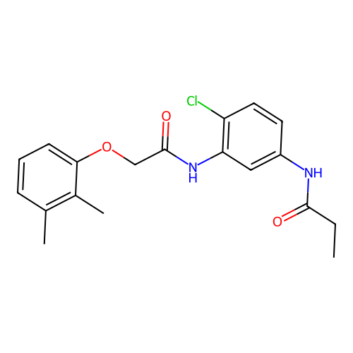 N-(4-chloro-3-{[(2,3-dimethylphenoxy)acetyl]amino}phenyl)propanamide structure