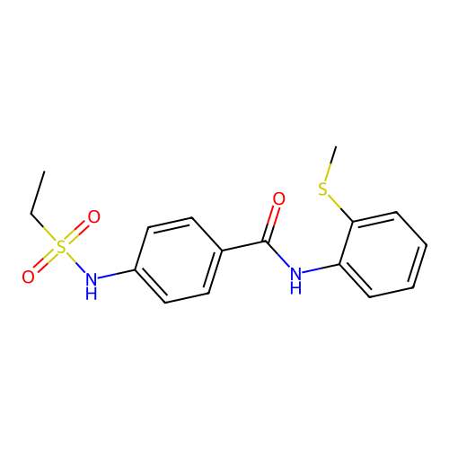4-(ethylsulfonylamino)-N-(2-methylsulfanylphenyl)benzamide structure