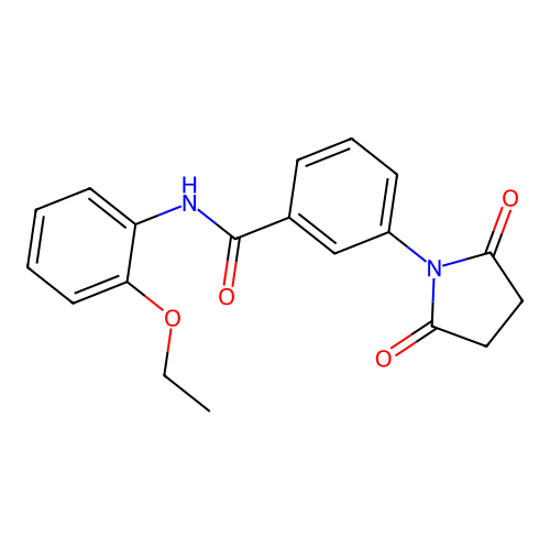 3-(2,5-dioxopyrrolidin-1-yl)-N-(2-ethoxyphenyl)benzamide structure