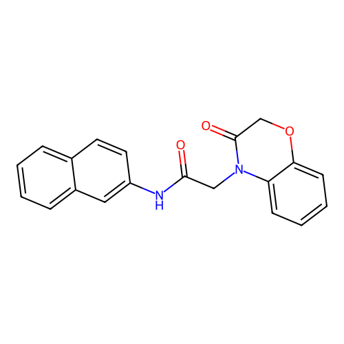 N-naphthalen-2-yl-2-(3-oxo-1,4-benzoxazin-4-yl)acetamide structure