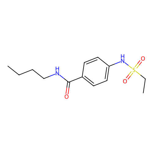 N-butyl-4-(ethylsulfonylamino)benzamide structure
