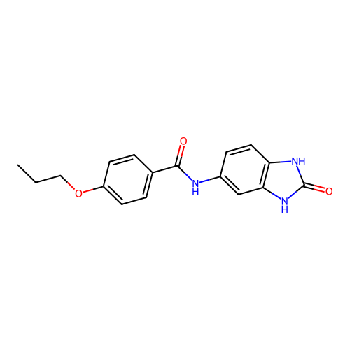 N-(2-oxo-2,3-dihydro-1H-benzimidazol-5-yl)-4-propoxybenzamide structure