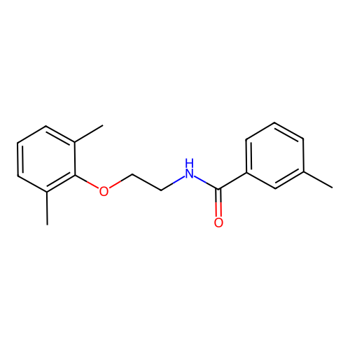 N-[2-(2,6-dimethylphenoxy)ethyl]-3-methylbenzamide structure