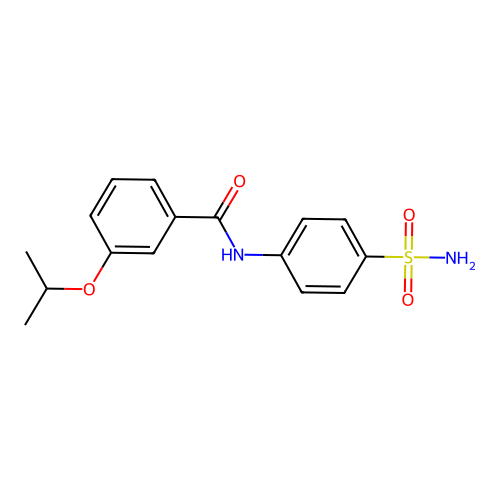 N-[4-(aminosulfonyl)phenyl]-3-isopropoxybenzamide structure