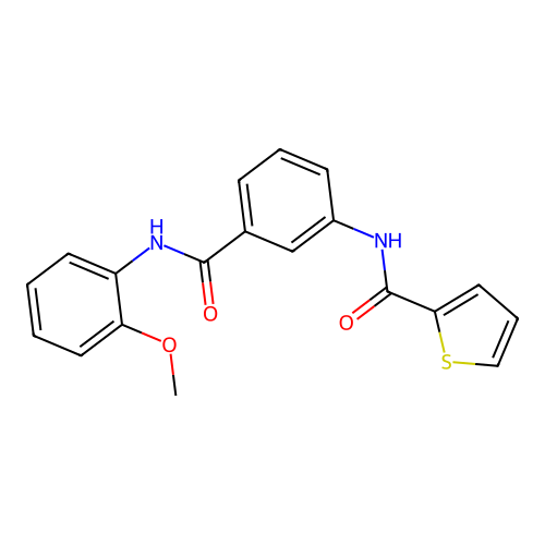 N-[3-[(2-methoxyphenyl)carbamoyl]phenyl]thiophene-2-carboxamide structure