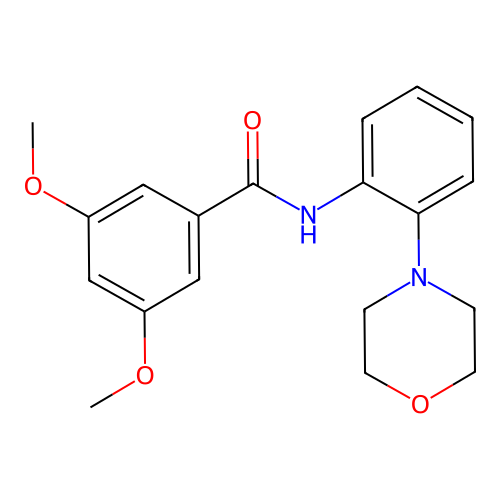 3,5-dimethoxy-N-(2-morpholin-4-ylphenyl)benzamide structure