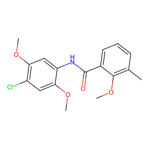 N-(4-chloro-2,5-dimethoxyphenyl)-2-methoxy-3-methylbenzamide structure