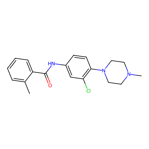 N-[3-chloro-4-(4-methylpiperazin-1-yl)phenyl]-2-methylbenzamide structure