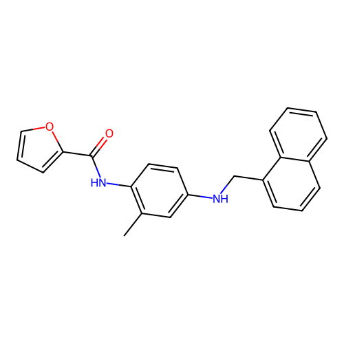 N-{2-methyl-4-[(1-naphthylmethyl)amino]phenyl}-2-furamide structure