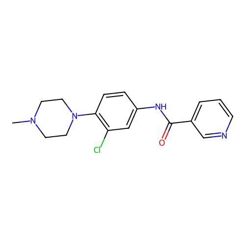 N-[3-chloro-4-(4-methylpiperazin-1-yl)phenyl]pyridine-3-carboxamide structure
