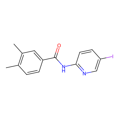 N-(5-iodopyridin-2-yl)-3,4-dimethylbenzamide structure