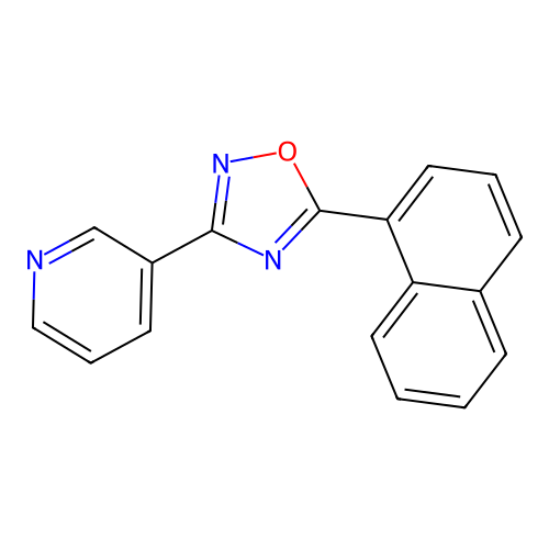 5-Naphthalen-1-yl-3-pyridin-3-yl-1,2,4-oxadiazole structure