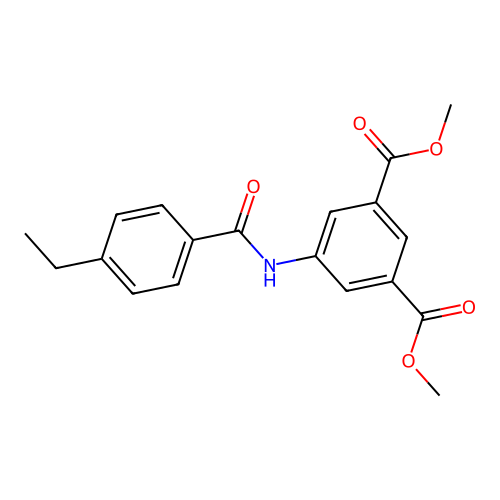 Dimethyl 5-[(4-ethylbenzoyl)amino]isophthalate structure