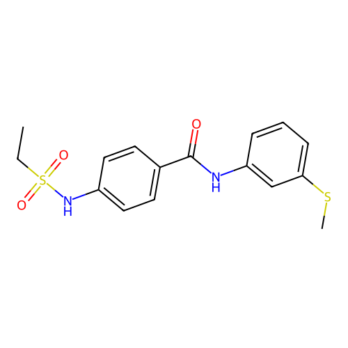 4-(ethylsulfonylamino)-N-(3-methylsulfanylphenyl)benzamide structure