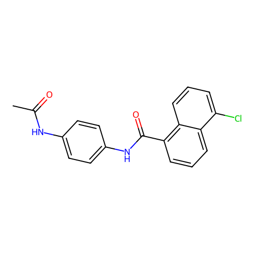 N-[4-(acetylamino)phenyl]-5-chloro-1-naphthamide structure