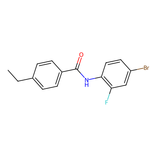 N-(4-bromo-2-fluorophenyl)-4-ethylbenzamide structure