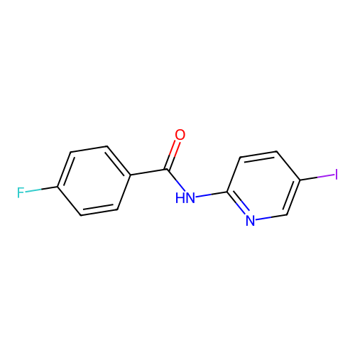 4-fluoro-N-(5-iodopyridin-2-yl)benzamide structure