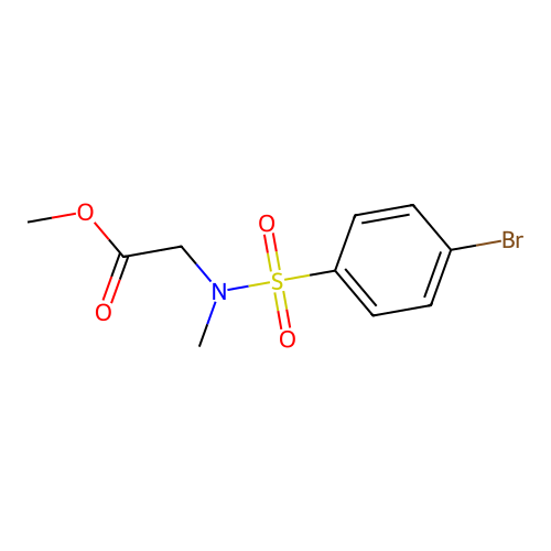 Methyl 2-[(4-bromophenyl)sulfonyl-methylamino]acetate structure