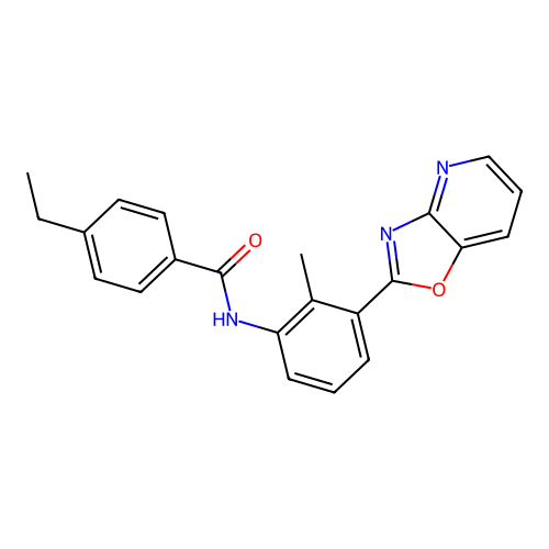 4-ethyl-N-[2-methyl-3-([1,3]oxazolo[4,5-b]pyridin-2-yl)phenyl]benzamide structure