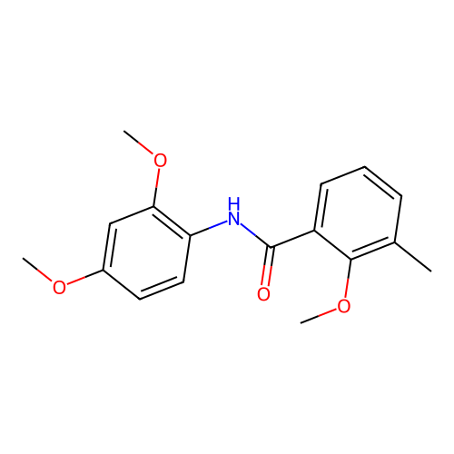 N-(2,4-dimethoxyphenyl)-2-methoxy-3-methylbenzamide structure