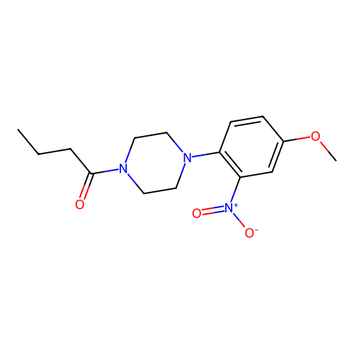 1-[4-(4-Methoxy-2-nitrophenyl)piperazin-1-yl]butan-1-one structure
