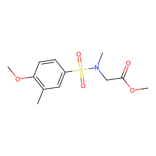 Methyl 2-[(4-methoxy-3-methylphenyl)sulfonyl-methylamino]acetate structure