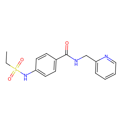 4-(ethylsulfonylamino)-N-(pyridin-2-ylmethyl)benzamide structure
