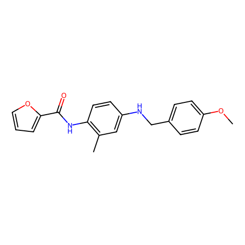 N-{4-[(4-methoxybenzyl)amino]-2-methylphenyl}-2-furamide structure