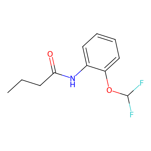 N-[2-(difluoromethoxy)phenyl]butanamide structure