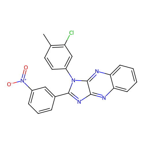 1-(3-chloro-4-methylphenyl)-2-(3-nitrophenyl)-1H-imidazo[4,5-b]quinoxaline structure