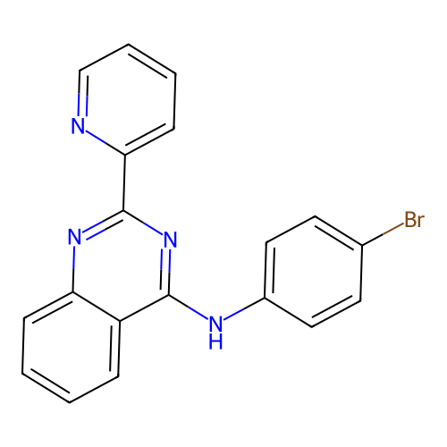 N-(4-bromophenyl)-2-(pyridin-2-yl)quinazolin-4-amine structure