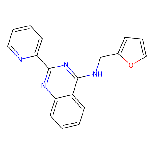 N-(furan-2-ylmethyl)-2-pyridin-2-ylquinazolin-4-amine structure