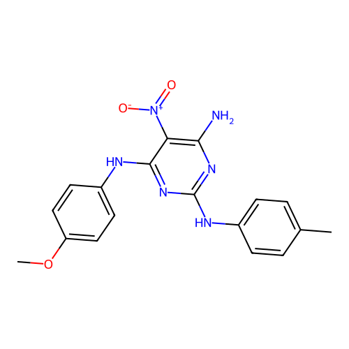 N~4~-(4-methoxyphenyl)-N~2~-(4-methylphenyl)-5-nitropyrimidine-2,4,6-triamine structure