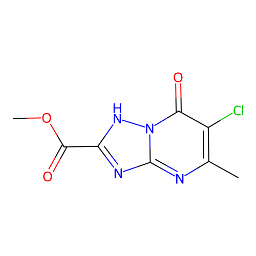 Methyl 6-chloro-7-hydroxy-5-methyl[1,2,4]triazolo[1,5-a]pyrimidine-2-carboxylate structure