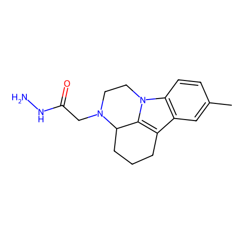 2-(8-methyl-1,2,3a,4,5,6-hexahydro-3H-pyrazino[3,2,1-jk]carbazol-3-yl)acetohydrazide structure
