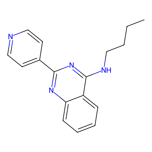 N-丁基-2-(吡啶-4-基)喹唑啉-4-胺 structure