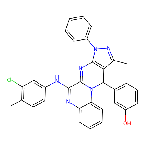 C32H25ClN6O structure