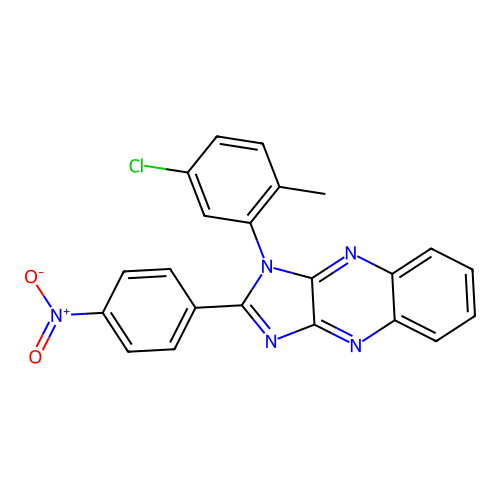 1-(5-chloro-2-methylphenyl)-2-(4-nitrophenyl)-1H-imidazo[4,5-b]quinoxaline structure