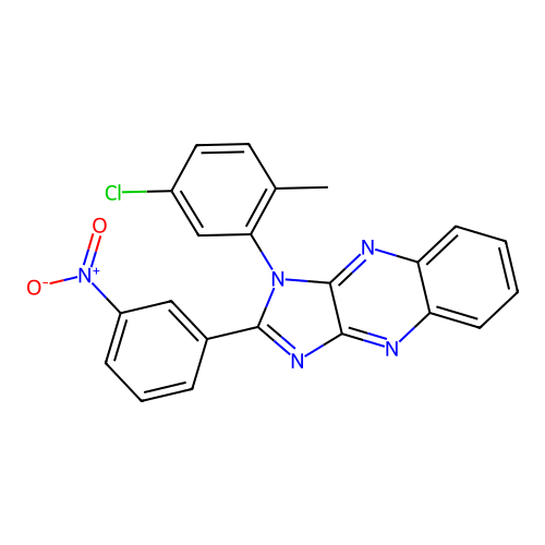 1-(5-chloro-2-methylphenyl)-2-(3-nitrophenyl)-1H-imidazo[4,5-b]quinoxaline structure