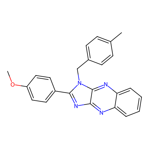 2-(4-methoxyphenyl)-1-(4-methylbenzyl)-1H-imidazo[4,5-b]quinoxaline structure