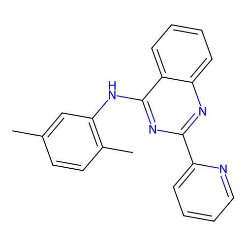 N-(2,5-dimethylphenyl)-2-(pyridin-2-yl)quinazolin-4-amine structure